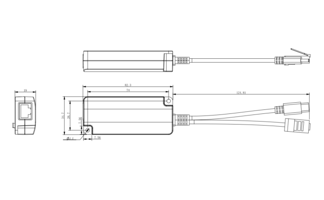 PoE から USB-C へのコンバーター